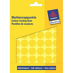 Avery Zweckform Pastilles Adhésives Diamètre 18 mm Jaunes Contenu: 1056 Pièces (3377)