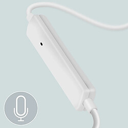 Écouteurs filaires USB-C Microphone Bouton Multifonction Oppo Blanc pas cher