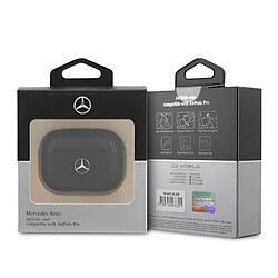 Mercedes Coque Fine et Légère pour AirPods Pro en Cuir Véritable Noir pas cher