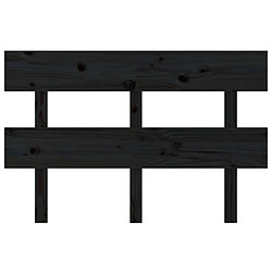 Avis Maison Chic Tête de lit scandinave,Meuble de chambre Noir 124x3x81 cm Bois massif de pin -MN44161