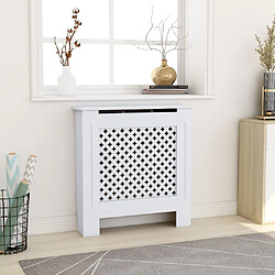 vidaXL Cache-radiateur MDF Blanc 78 cm