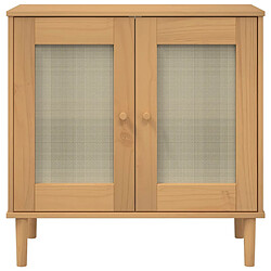 Acheter vidaXL Buffet SENJA aspect rotin marron 80x35x80 cm bois massif de pin