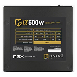 Acheter Bloc d'Alimentation NOX NXHUMMERA500WBZ 500W Noir 500 W