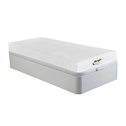 Vente-Unique Ensemble 90 x 190 cm sommier coffre blanc + matelas mousse 7 zones ép.12cm - STELO KIDS de MORGENGOLD