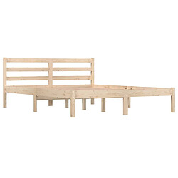 Avis Maison Chic Lit adulte - Lit simple Cadre de lit,Structure du lit Contemporain Bois de pin massif 140x190 cm -MN89693