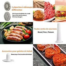 Universal Hachoir à viande électrique 2000W - Machine à Saucisse Pour Saucisses - Appareil Multifonction de Cuisine Domestique