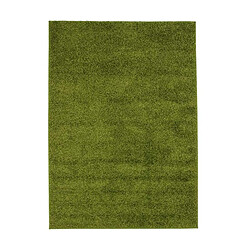 Thedecofactory HOME SHAGGY - Tapis à poils long toucher laineux vert 160x230