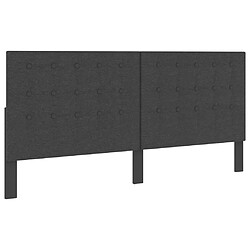 Maison Chic Tête de lit scandinave pour lit adulte,Meuble de chambre touffetée Gris foncé Tissu 200x200 cm -MN11351