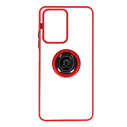 Avizar Coque Xiaomi 11T et 11T Pro Bi-matière Bague Métallique Support Vidéo rouge