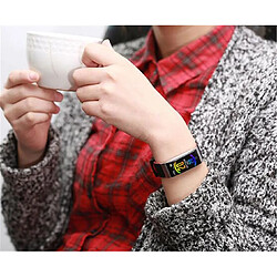 YP Select 0.96 pouces Écran couleur Pression artérielle Moniteur de fréquence cardiaque Sport Bluetooth Montre-bracelet intelligente-NOIR pas cher