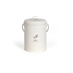 Seau à compost de cuisine crème 6l - MES154C - LIVOO