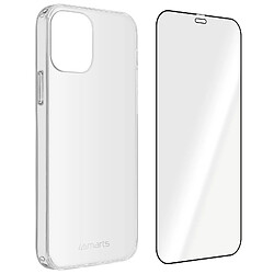 Coque Apple iPhone 12 Pro Max Souple et Film Écran Verre Trempé 4Smarts noir