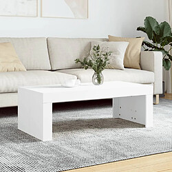 Maison Chic Table basse,Table Console Table d'appoint, Table pour salon blanc 102x50x36 cm bois d'ingénierie -MN25200