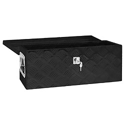 Acheter vidaXL Boîte de rangement Noir 60x23,5x23 cm Aluminium