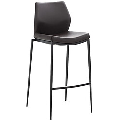 Non Tabouret de bar Matola simili cuir noir