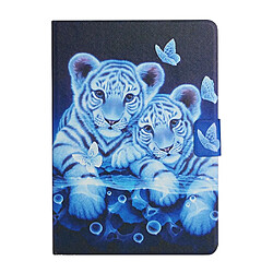 Etui en PU Impression de motifs avec support pliable Couple de tigres pour votre Samsung Galaxy Tab A7 Lite 8.7 pouces T220/T225