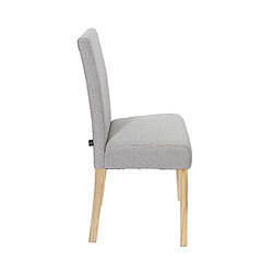 Avis Mes Lot de 2 chaises 46x58x98 cm en tissu gris clair et naturel