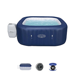 Spa Gonflable Bestway Hawaii 180x180x71 cm pour 4-6 Personnes Carré avec Pompe Épurateur de 1.325L/H Capacité Jusqu'à 840 L Bleu