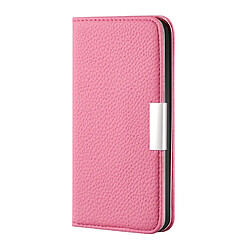 Wewoo Housse Coque Pour Galaxy J6 2018 Etui à rabat horizontal en cuir texturé litchi avec support et fentes cartes Rose