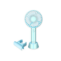 Avis Ventilateur d'Aromathérapie Rechargeable Portatif Ventilateur De Support De Téléphone Portable Mini Ventilateur Électrique De Bureau USB-Bleu