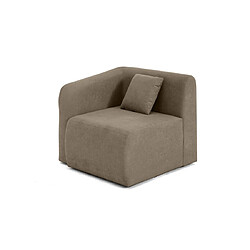 Lisa Design Ikare - module d'assise d'angle gauche - en tissu Ikare - module d'assise d'angle gauche - en tissu - Taupe