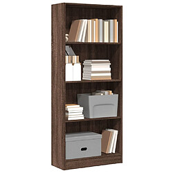 vidaXL Bibliothèque chêne marron 60x24x143 cm bois d'ingénierie