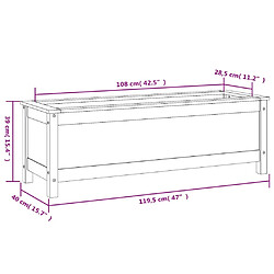 vidaXL Lit surélevé de jardin brun miel 119,5x40x39 cm bois pin massif pas cher