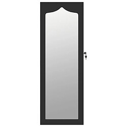 Avis vidaXL Armoire à bijoux avec miroir murale noir 37,5x10x106 cm