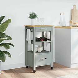 Avis Maison Chic Desserte de cuisine | Chariot de cuisine | Meuble de rangement roulant MONZA 48x40x90 cm bois massif de pin -GKD18548