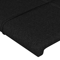 Acheter vidaXL Tête de lit à LED Noir 183x16x118/128 cm Tissu