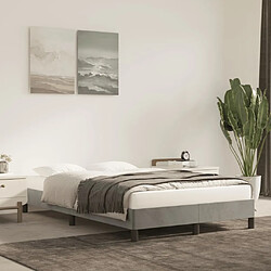 Avis Vidaxl Cadre de lit gris clair 120x190 cm velours