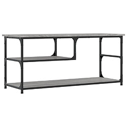 Maison Chic Meuble TV scandinave gris - Banc TV pour salon Sonoma 103x38x46,5 cm bois d'ingénierie et acier -MN30080