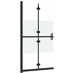 Avis vidaXL Paroi de douche pliable Verre ESG demi-dépoli 90x190 cm