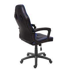 Avis Mendler Chaise de bureau HWC-F59, chaise pivotante, chaise racing et gaming, similicuir ~ noir-bleu