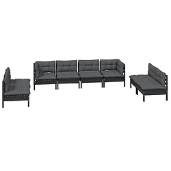 Avis Maison Chic Salon de jardin 8 pcs + coussins - Mobilier/Meubles de jardin - Table et chaises d'extérieur Bois de pin massif -MN41141