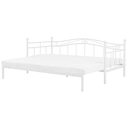 Beliani Lit gigogne en métal blanc 90/180 x 200 cm TULLE