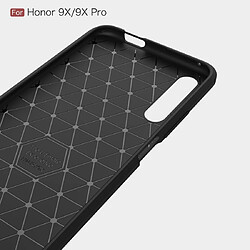 Acheter Wewoo Coque TPU en fibre de carbone à texture brossée pour Huawei Honor 9X / 9X Pro Noir