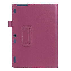 Avis Etui en PU Smart texture Litchi avec support pour Lenovo Tab 2 A10-30 X30F - Violet