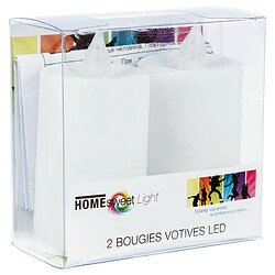 Avis 2 Bougies VTV Led 7,5cm Blanc