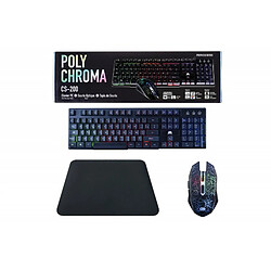 Freaks And Geeks Pack clavier, souris et tapis Polychroma - Semi mécanique et souris 2400 Dpi