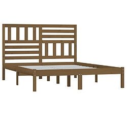 Avis Maison Chic Lit adulte - Lit simple Cadre de lit,Structure du lit Contemporain Marron miel Bois de pin massif 120x200 cm -MN97663