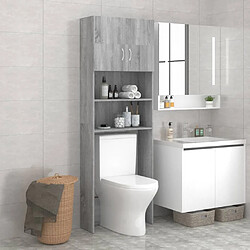 Maison Chic Meuble rangement de salle de bain | Meuble pour machine à laver | Armoire murale de bain Sonoma gris 64x25,5x190 cm -GKD29899