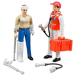 Avis Bruder Set de deux figurines - Ambulancier et victime