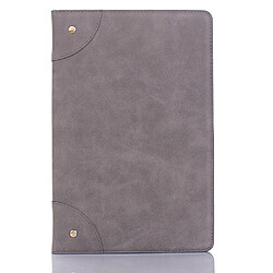 Wewoo Housse Coque Etui à rabat horizontal en cuir de style livre rétro pour Galaxy Tab S5e 10.5 T720 / T725avec supportlogements cartes et portefeuille Gris