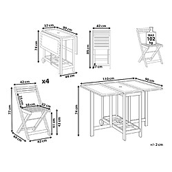 Avis Beliani Tables avec chaises FRASSINE Bois Bois clair