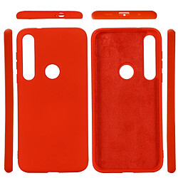 Wewoo Coque Pour Motorola G8 Plus Housse de protection antichoc en silicone liquide de couleur unie rouge