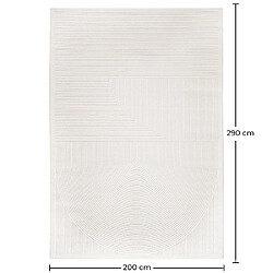 Acheter ICONIK INTERIOR Grand Tapis Design Contemporain et Moderne - Beige (290x200 cm) - Dubisa Beige