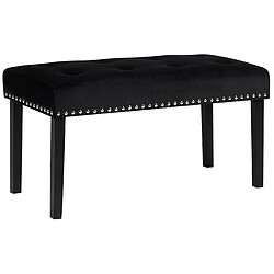 Beliani Banc YORKTON Noir Velours