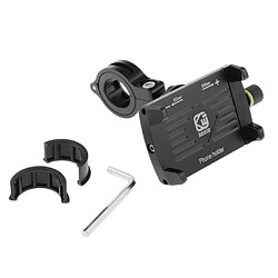 Support De Téléphone Pour Guidon De Moto Support GPS + Chargeur USB En Alliage D'aluminium Noir pas cher