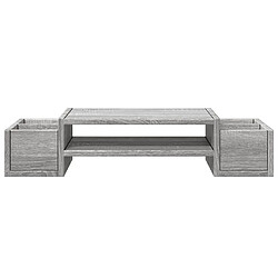 Avis vidaXL Support de moniteur et rangement sonoma gris bois d'ingénierie